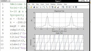 Discrete Time Fourier Transform DTFT in MATLAB  Matlab Tutorial Online Course  Uniformedia [upl. by Trilby]