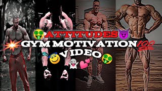 GYM POPULAR STATUS 😈 GYM TIK TOK STATUS 🔥ATTITUDE BODYBUILDER MOTIVATION VIDEO🎥 ATTITUDE😈 [upl. by Araek]