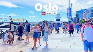 Oslo Norway 🇳🇴 Summer Walk 2022  4K60fps HDR  Walking Tour [upl. by Lolande]