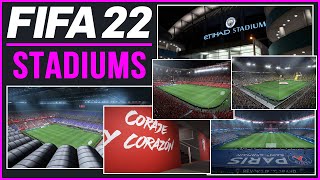 FIFA 22  ALL 100 LICENSED STADIUMS ft NEW amp MORE [upl. by Erina]