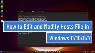 How to Edit and Modify Hosts File in Windows 111087 [upl. by Myrle]