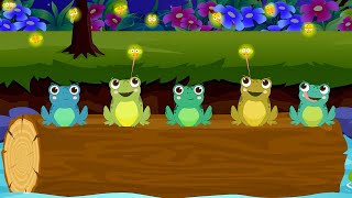 Five Little Speckled Frogs  Preschool Songs amp Nursery Rhymes for Circle Time Male Version [upl. by Nuahsor]