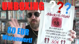 Offtopic Unboxing MEDIAMARKT Überraschungsbox DVD amp BluRay FSK 18 für 30 EUR 80 EUR Warenwert [upl. by Enyaht]