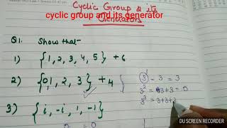 Cyclic group and its generatoruppgttgt preparation [upl. by Sulrac]