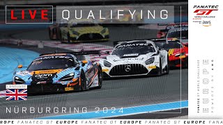 LIVE  Qualifying  Nürburgring  Fanatec GT Europe 2024 English [upl. by Turmel]