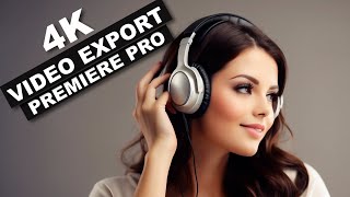 How TO EXPORT 4K In PREMIERE PRO  4k SEQUENCE settings [upl. by Arlo]