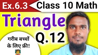 Triangles Class 10 Maths Chapter 6 Ex 63 q12 mhkclasses [upl. by Jarita68]