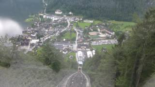 The funicular railway at the salt mine in Hallstatt [upl. by Julius182]