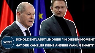 DEUTSCHLAND Scholz entlässt Lindner quotIn diesem Moment hat der Kanzler keine andere Wahl gehabtquot [upl. by Tallula190]