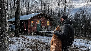 ESCAPING THE COLD IN A REMOTE CABIN with my Dog [upl. by Ytisahcal]