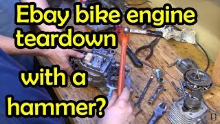 Ebay 80cc Bicycle Engine Teardown  Economy Bicycle Series [upl. by Aloisius]