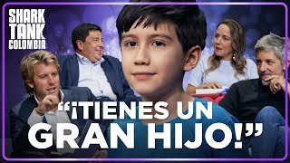 ¡Un emprendedor de 9 años ARRASA en el tanque 🤯  Shark Tank Colombia [upl. by Edee]