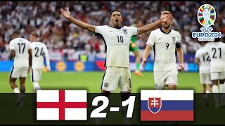 INGLATERRA SUFRE PERO LE GANA a ESLOVAQUIA  2  1   Análisis del partido  EUROCOPA 2024 [upl. by Aihsena691]