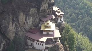 Incredible Views of the Tigers Nest from Paradise Monastery in Bhutan [upl. by Akimahc]