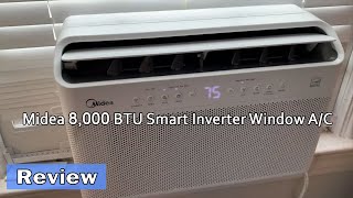 Midea 8000 BTU UShaped Smart Inverter Window Air Conditioner  Review 2023 [upl. by Bozovich788]