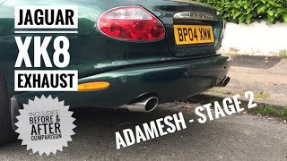 Jaguar XK8  Adamesh Exhaust Sound and Comparison to Stock [upl. by Assi]