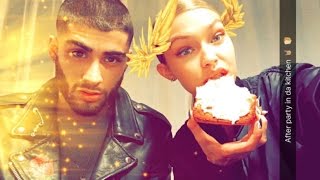 GIGI HADID SNAPCHAT VIDEOS 3 ft Zayn MalikTaylor SwiftKendall Jenneretc [upl. by Kra]