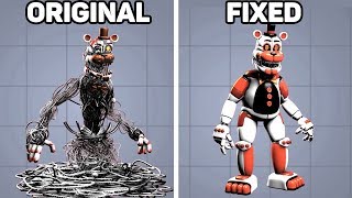 Fixed VS Original Animatronics in Five Nights at Freddys 4 [upl. by Eiryt]