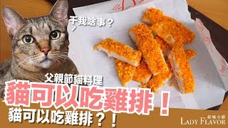 貓可以吃雞排！真的！父親節貓料理【貓副食食譜】好味貓廚房EP107 [upl. by Dumm]