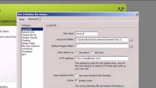 Dreamweaver CS4 Tutorial  1  Creating a New Website [upl. by Puri]