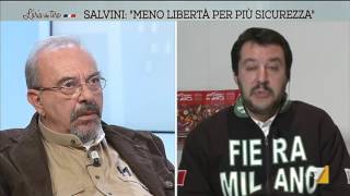 Salvini vs Vauro quotSei come Alfano non mi interessiquot [upl. by Lodie882]