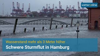 Schwere Sturmflut in Hamburg 🌊 [upl. by Quinlan]