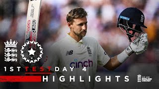 Classy Root Hits Century  England v India  Day 4 Highlights  1st LV Insurance Test 2021 [upl. by Melliw541]