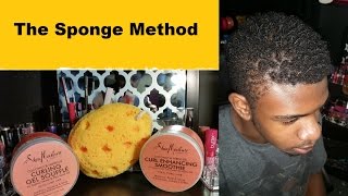 The Sponge Method Styling short natural hair [upl. by Neggem841]