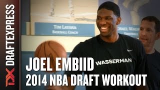 Joel Embiid 2014 NBA Draft Workout for NBA Scouts [upl. by Enowtna]