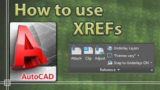 Autocad 2019  XREFs External References [upl. by Lamrej]