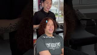 Curly fringe transformation shortfeed richmondbarber hairstyle newhaircut therichbarber hair [upl. by Benilda]