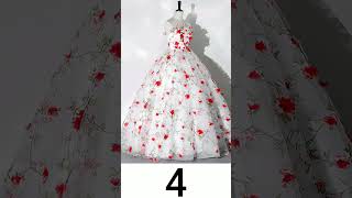 White Strapless Ball Gown Rad Floral Quinceanera Dresses  shorts viral [upl. by Rednasyl649]