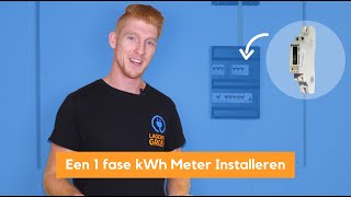 Een 1 fase kilowattuurmeter aansluiten in de groepenkast  kWh meter installeren [upl. by Adelina637]