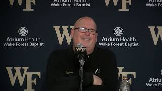 Wake Forest Basketball coach Steve Forbes post 8379 win over NC State press conference [upl. by Eamanna]