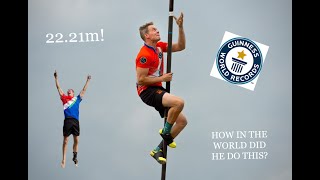 World record Canal jumping with pole 2221 metres fierljeppen [upl. by Pruter]