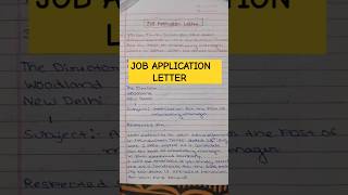 JOB APPLICATION LETTER  Class12  CBSE cbse boardexam class12 class11th letter letterwriting [upl. by Tildie]