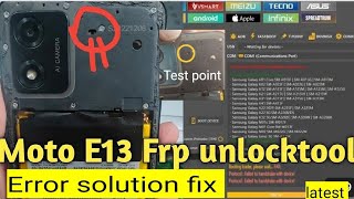 moto e13 frp bypass unlock tool  Motorola e13 frp bypass  moto frp unlock error fix  Motorola [upl. by Letsirhc992]