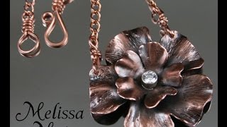 Making a Copper Flower Pendant  From Start to Finish [upl. by Maag]