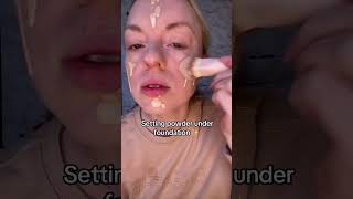 Setting powder under foundation ✨settingpowder makeuptutorial makeup [upl. by Ginny203]