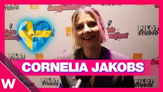 🇸🇪 Cornelia Jakobs  Sweden 2022  Interview at Het Grote Songfestivalfeest in Amsterdam [upl. by Leeban158]