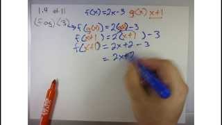 Precalculus 14 Composite Functions HW  11 [upl. by Leisha]