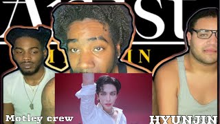 Artist Of The Month Motley Crew covered by Stray Kids HYUNJIN현진  October 2021 4K Reaction [upl. by Ellehctim]