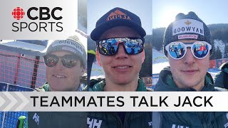 Jack Crawford’s teammates on beating him in training amp skiing world needing to look out for Canada [upl. by Trebmer]