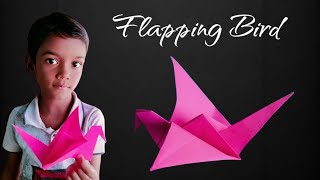 Origami flapping bird tutorial  How to Make Origami flapping bird  Origami Bird [upl. by Emmer]