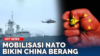 China Melawan Kapalkapal Perang NATO MondarMandir di Selat Taiwan Militer Beijing Siaga [upl. by Aihsekin]