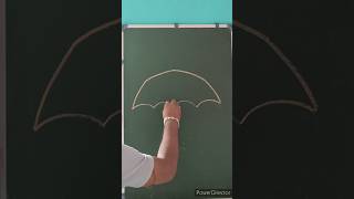 HOW TO DRAW UMBRELLA BLACKBOARD DRAWINGdrawing sketch [upl. by Grane]