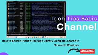 How to Search Python Package Library using pipsearch in Microsoft Windows tips python windows [upl. by Alexi]