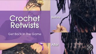 Easy Loc Styles  Crochet Locs Retwist [upl. by Chrotoem676]