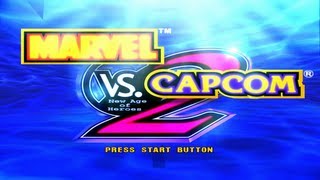 Marvel vs Capcom 2 Arcade Mode Gameplay GambitMegamanStrider Hiryu [upl. by Hagen]