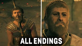 Brasidas Fate In The Underworld  All Endings  Assassins Creed Odyssey [upl. by Nyliuqcaj]